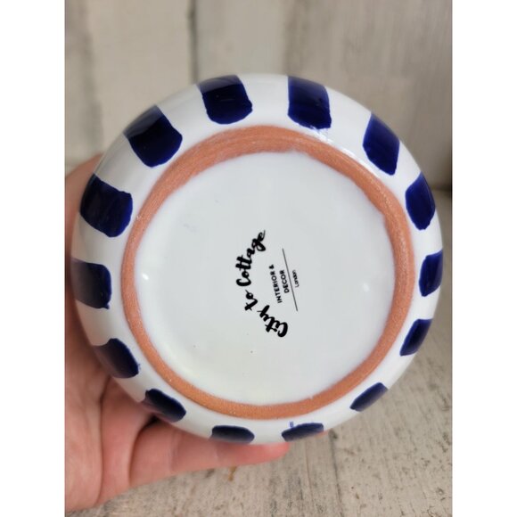 City to cottage‎ honey sugar pot blue striped tea coffee accessory - Picture 6 of 6